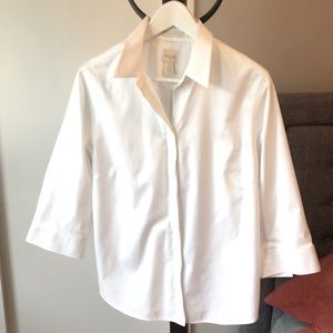 Chicos Crisp White Button Down